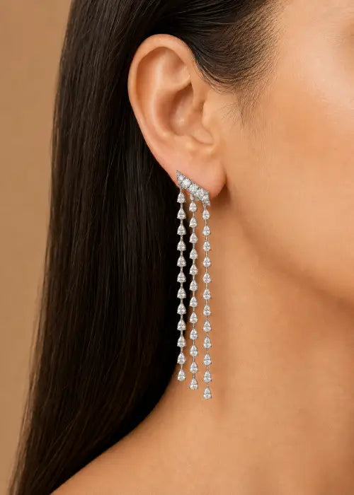 Diamond Rainfall Earrings