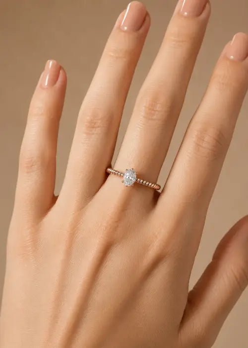 Twisted Solitaire Ring