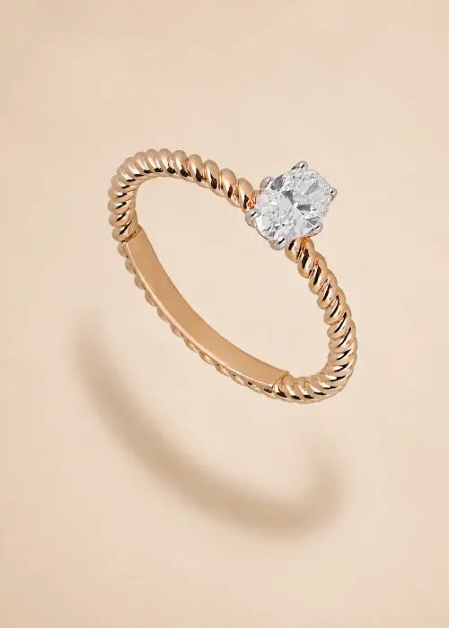 Twisted Solitaire Ring