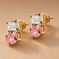 Blush Pink Diamond Drop Studs