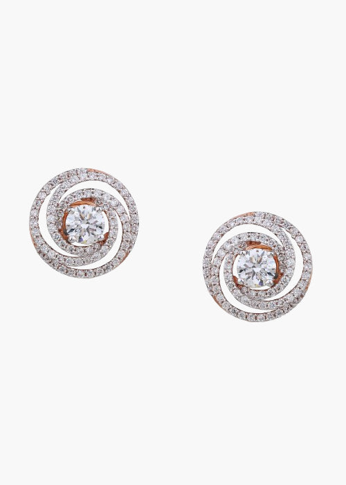 Oval Halo Stud Earrings