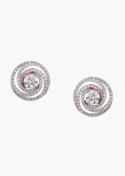 Oval Halo Stud Earrings