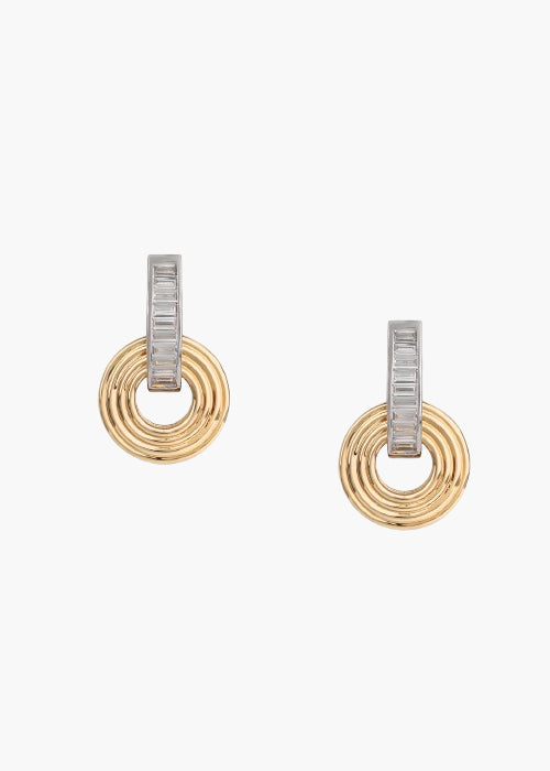 Enamel Loop Drop Earrings