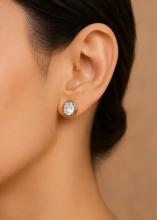 Signature Oval Diamond Studs