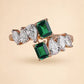 Emerald Cascade Diamond Ring