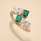 Emerald Cascade Diamond Ring