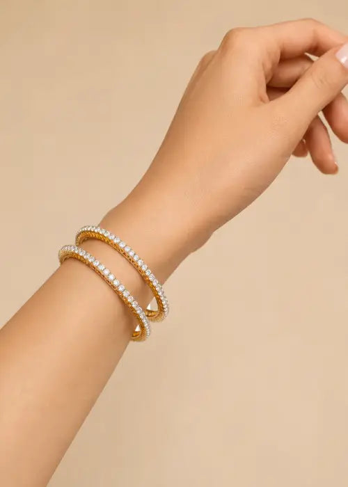 Eternity Diamond Bangle Set (Pair)