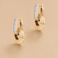 Golden Orbit Baguette Drop Earrings