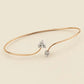 Minimalist Heart & Round Bangle