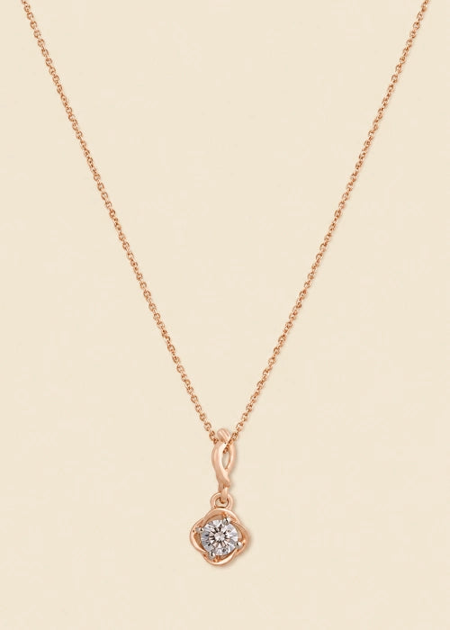 Roselle Solitaire Necklace