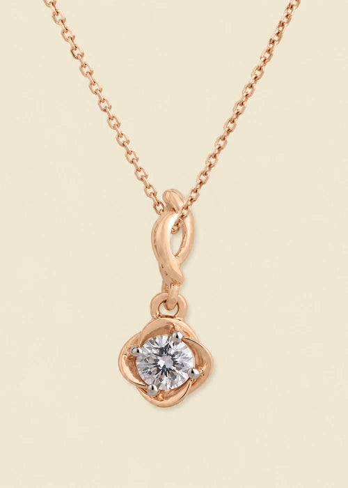 Roselle Solitaire Necklace