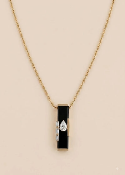 Onyx and Diamond Pendant
