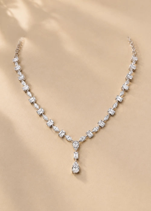 Crystal Cascade Y-Necklace