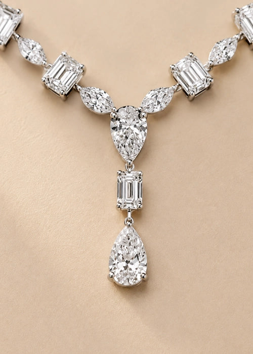 Crystal Cascade Y-Necklace