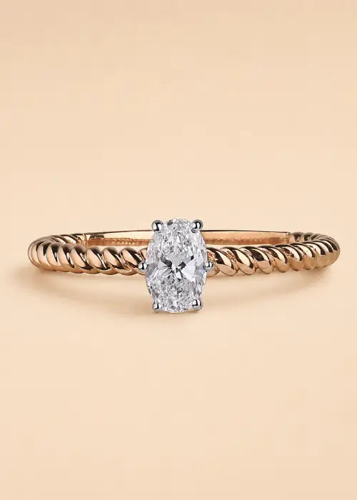 Twisted Solitaire Ring