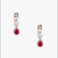 Ruby Glow Dangle Earrings