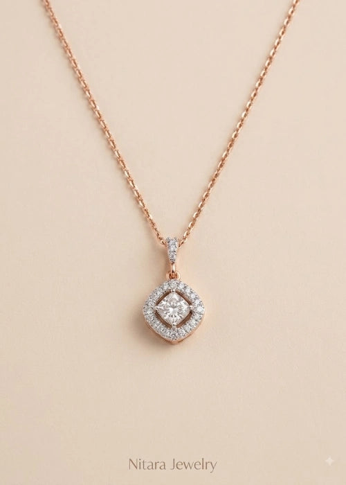Aura Radiance Diamond Pendant Necklace